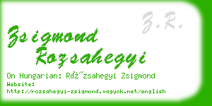 zsigmond rozsahegyi business card